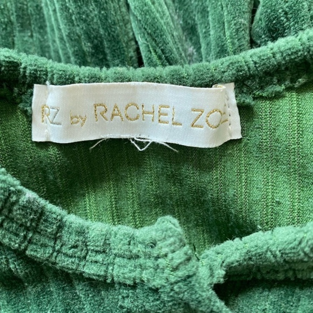 RACHEL ZOE BABY‎ DRESS 6-9 MONTHS GREEN VELOUR - Picture 3 of 4